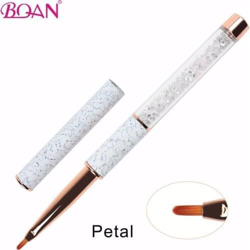 BQAN New Transparent Acrylic Gel Polish Petal Gradient Nail Brush Nail Art Brushes Crystal Acrylic Drawing Pen Manicure Tools
