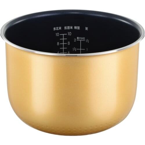 Rice cooker liner 3L/4L/5L Thick non-stick pan Yellow crystal honeycomb surface