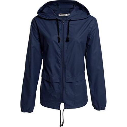 Mens Packable Rain Jacket Outdoor Waterproof Hooded Lightweight Classic Cycling Raincoat