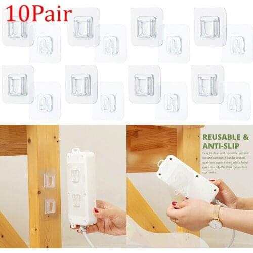 Hooks Double-Sided Adhesive Wall Hanger Strong Transparent Multi-Purpose Hooks Strong Load-bearing Sucker Wall Storage Holder