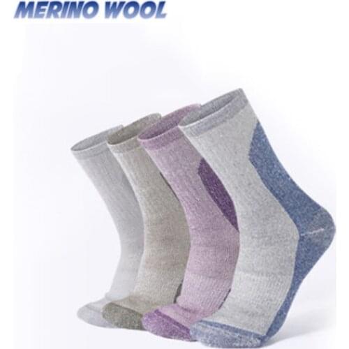 Merino Wool Men Women Socks Warm Hiking Cushion Unisex Socks Merino Wool Socks Mountaineering Ski Sports Socks Size M-XL