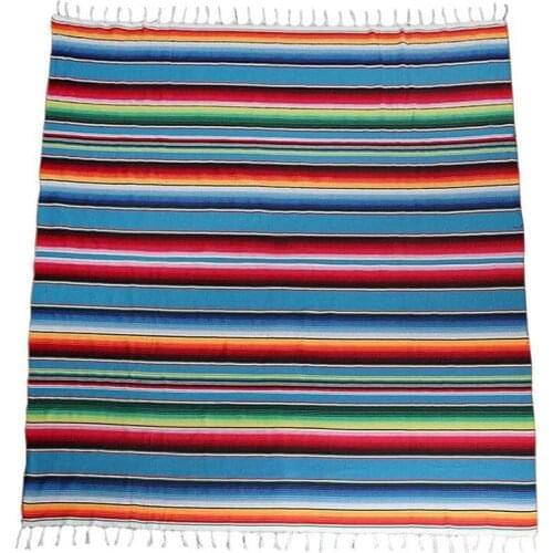 New Mexican Blanket Tablecloth for Mexican Party Wedding Decorations,Square Cotton Table Cloth Colorful Mexican Table Cover