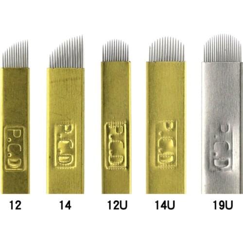 PCD sterilized tattoo Needles Eyebrow Embroidery Permanent Makeup needles Microblading needles manual supplies micro blade