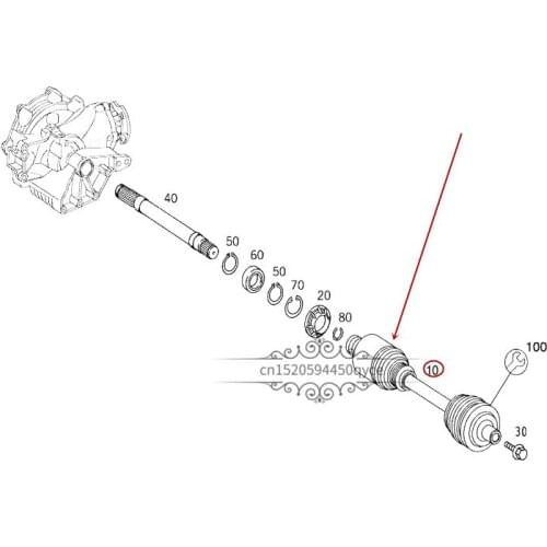 Front drive shaft Left and right half shaft Suitable for S grade S 430 S 500mer ce des-be nzS 350 Drive shaft Front half shaft