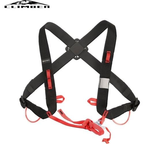 Camping Ascending Decive Shoulder Girdles Adjustable SRT Chest Safety Belt Harnesses Rock Climb Safety Protection Survival