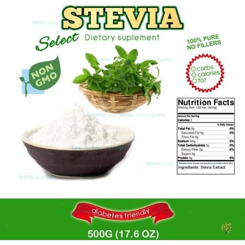 500G (17.6 oz) STEVIA EXTRACT POWDER - 100% PURE STEVIA POWDER