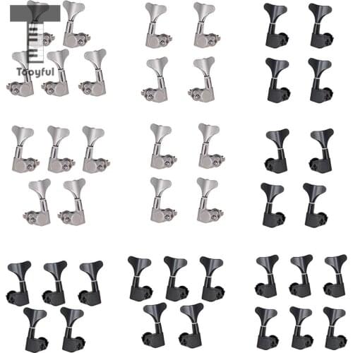 Tooyful Electric Bass String Tuning Peg Tuner Sealed Fish Tail Button for 4/5/6 String Bass