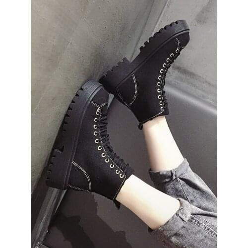 Martin Boots Female British Wind 2019 Autumn New Thick With Wild Handsome Retro Motorcycle Short Shoes