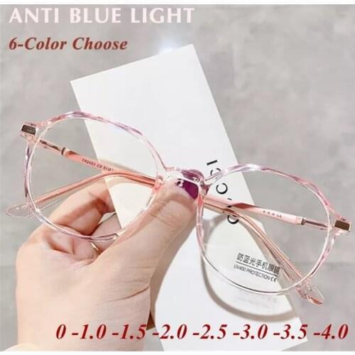 -0.75 1.25 1.75 2.25 2.75 2.0 2.5 3.0 4.0 Finished Myopia Glasses Women Men Anti-blue light Shortsighted Prescription Eyeglasses