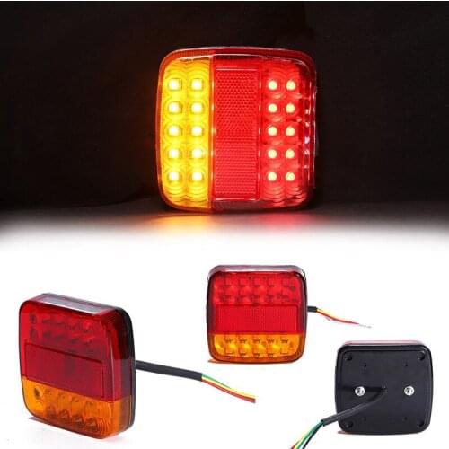 1 pc Turn Signal Indicator 26 LEDs Tail Light Trailer Truck Caravan Taillight Rear Reverse Brake Stop Lamp Number Plate Light