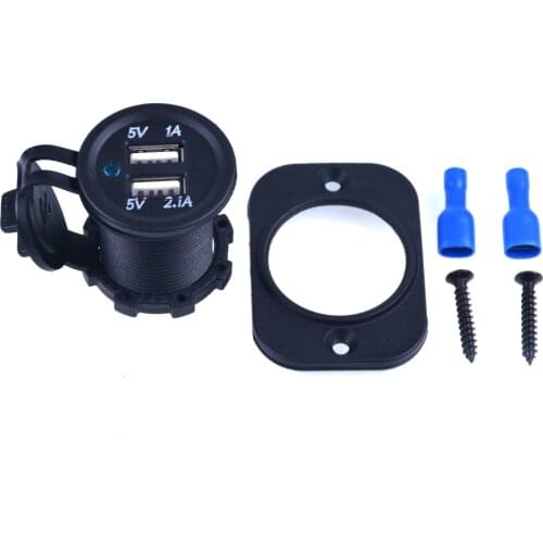 12V Dual USB Car/Motorcycle Cigarette Lighter Socket Splitter Charger Power Adapter Outlet Power Mobile Phone Charger