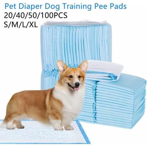 20/40/50/100PCS Super Absorbent Pet Diaper Dog Training Pee Pads Disposable Healthy Nappy Mats Cats Dog Diapers Pet Supplies