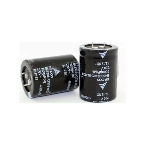 2pcs 3300UF 200V 30*50MM Aluminum Electrolytic Capacitor 200v3300uf