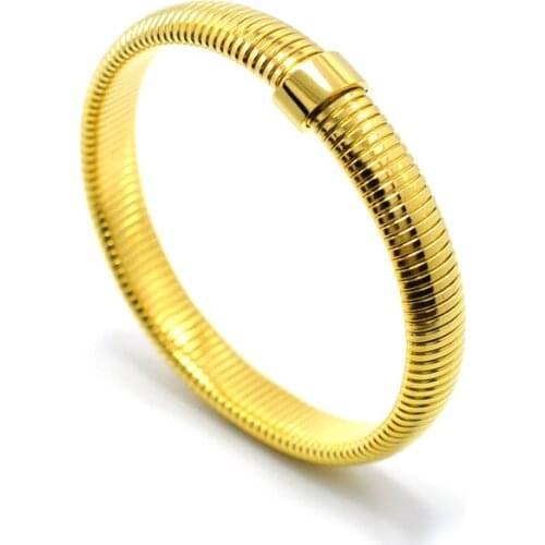 Couple Lover Jewelry Bracelets & Bangles Stainless Steel Rose Gold Color Metal Simple Cuff Bracelets Chain Bangle For Women Men