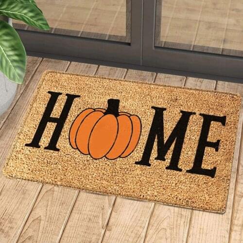 Halloween Doormat Welcome Carpet Floor Mat Polyester Balcony Rug Door Mat Anti-slip Floor Bath Mat Bathroom Kitchen Carpet Pad