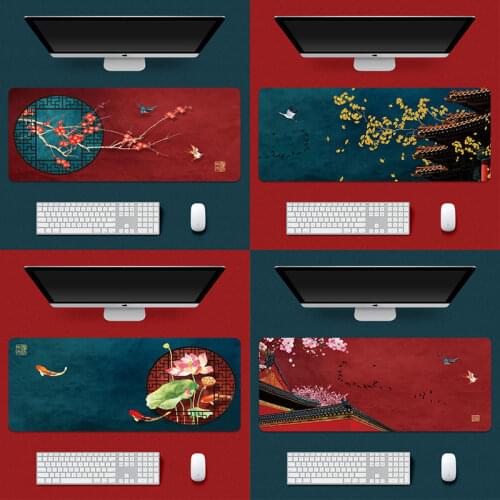80*30 Creative Chinese Style Palace Mouse Pad Large Game Computer Keyboard Office Long Table Mat Classical Cute Keyboard Pad