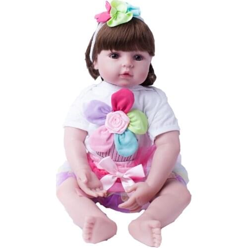 60 CM Soft Silicone Reborn Baby Toy Newborn Girl Collectable Princess Toddler Doll Birthday New Year Gift