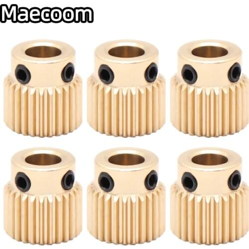 Mk7 MK8 Extrusion Gear 26 40 Tooth Teeth Brass Drive Gear Feeding Gear Wheel for Anet A8 Ender3 Cr10 3D Printer Extruder
