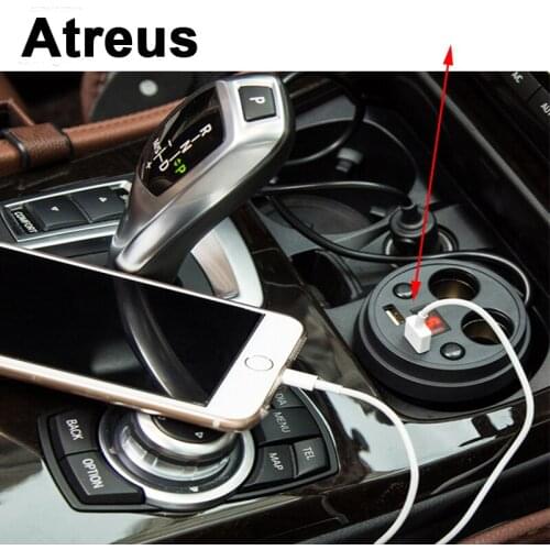 Atreus For Mercedes benz W204 W203 W211 AMG Mini cooper Skoda octavia a5 A7 2 3.1A Multi-function Car Charger Cigarette Lighter