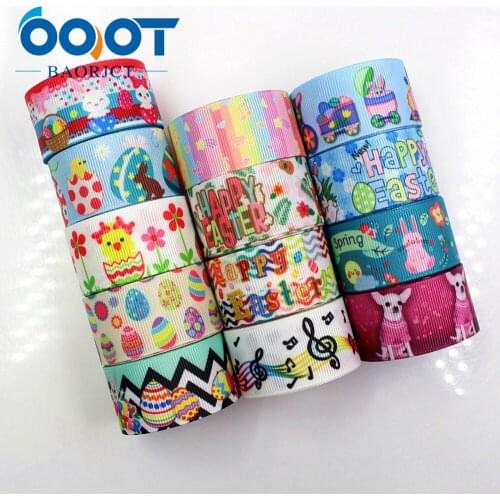 OOOT BAORJCT 1712271 25 mm 10 yard Cartoon Ribbons Thermal transfer Printed grosgrain Wedding Accessories DIY handmade material
