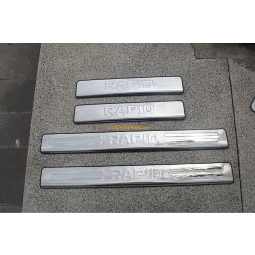 For Skoda Rapid 2013 to 2019 High-quality stainless steel Plate Door Sill Welcome Pedal Car Styling Accessories 4pcs/set