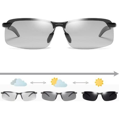 Color Changing Lens Glasses Photochromic Polarized Sports MTB Sunglasses Fishing Eyewear