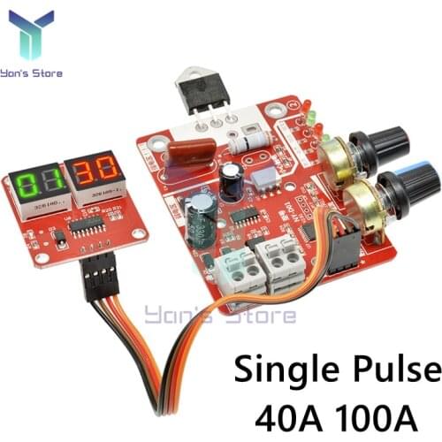 NY D01 40A 100A Single Pulse Spot Welder Time Current Transformer Controller Board Parts Adjust Time Current Digital Display