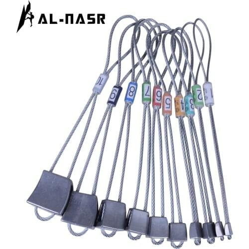 Outdoor Climbing Piton Aluminum Alloy Fixed Point Plug 10Pcs/Set Various Size for Rock Crevice Vertical Mountaineering Accessory