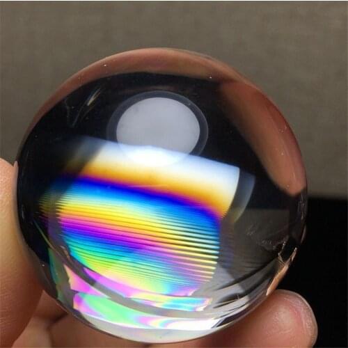 Natural Color White Crystal Sphere Point Healing Stone Ball Room Decoration Gift