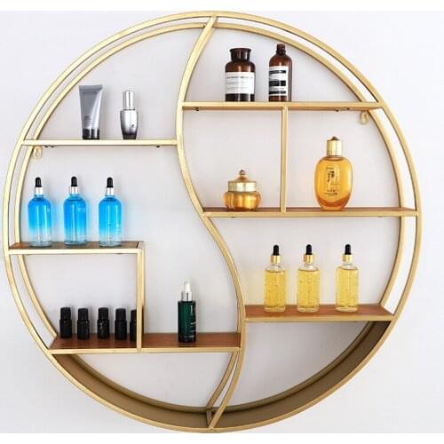 Super Large storage nail salon shelf wall hanging display rack rounded design Nail Polish glue wall shelf lipstick mask cosmetic