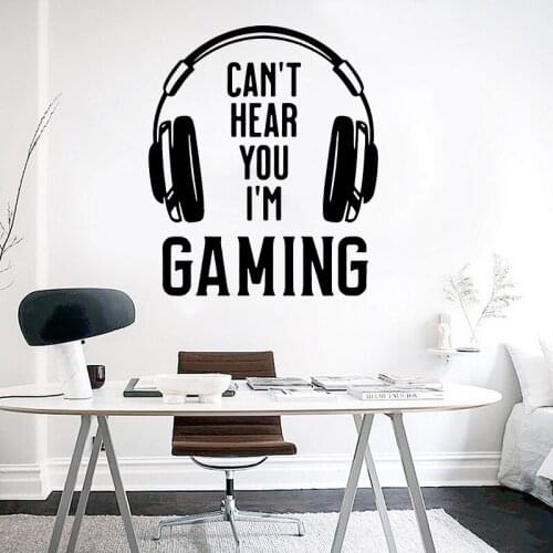 Video Game Can't Hear You I'm Gaming Gamer Life Wall Sticker Decal Vinyl Boy Room Kids Room Home Decor