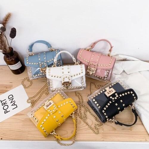 PU Leather Purses and Handbags High Quality PVC Rivet Decoration Bags for Women 2021 Girls Female Shoppers Casual Wallets
