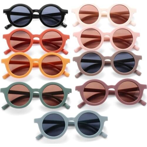 1PC Sunglasses For Kids Retro Round Frame Sun Glasses UV 400 Protection Eyewear Children Outdoor Beach Protection Glasses