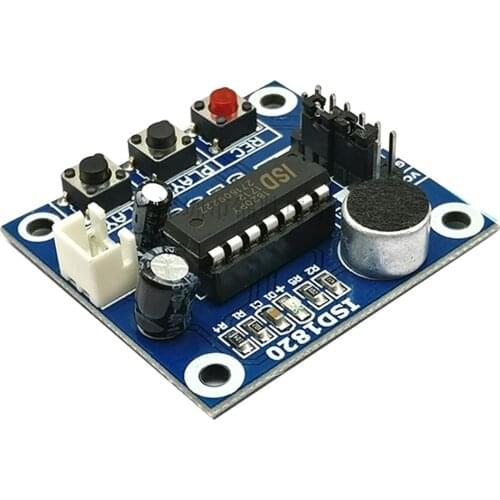10PCS/LOT ISD1820 recording module voice module the voice board telediphone module board with Microphones + Loudspeaker