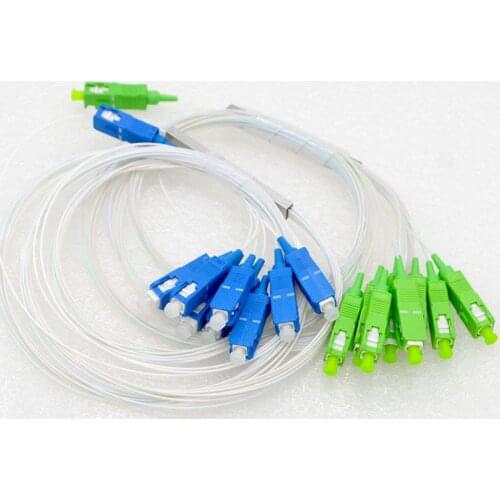 10pcs New 1:8 PLC Micro Optical Fiber Splitter SC/UPC/APC Mini Differential Optical Splitter Special Free Shipping To Brazil