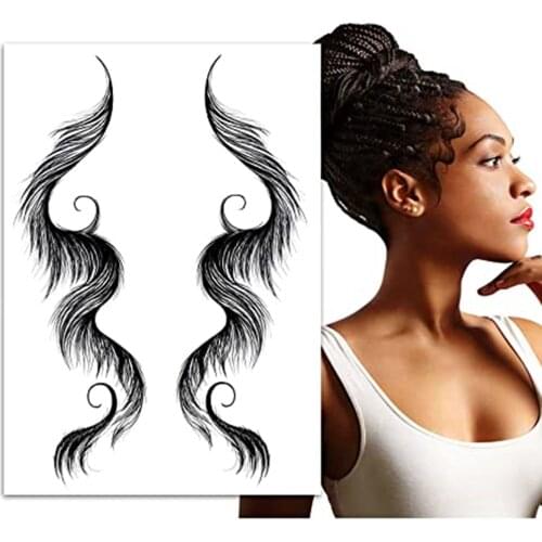 15 Styles Baby Hair Edge Tattoo Stickers Temporary Hair Template Makeup Tool Waterproof Lasting Edge Tattoo Edges Curly Hair