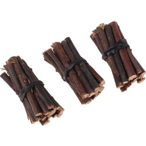 3 Sets Handcrafts 1/12 Scale Firewood Wooden Sticks Dollhouse Accessory Kids Pretend Play Toy