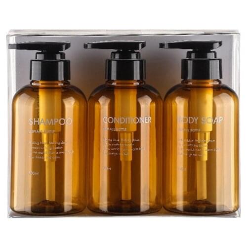 300ml Lotion Refillable Bottle Set Shampoo Shower Gel Conditioner Bottle Cosmetics Empty Bottle Container