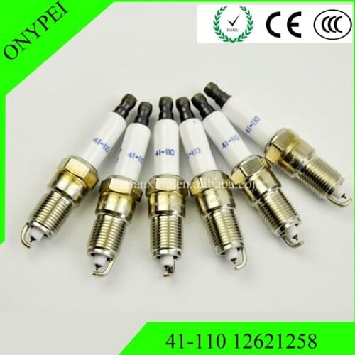 4-6PCS 12621258 41-110 41 110 Iridium Spark Plug For Chevrolet GMC Buick Cadillac Hummer H2 H3 Pontiac Firebird G8 SAAB 9-7X