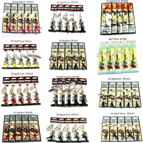 5pcs metal spinner spoon sequin fishing baits leurre peche brochet pike bass feather hook fishing lures pesca fishing tackles