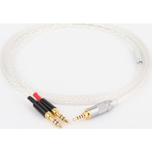 HIFI 8 Cores 7N OCC Silver Plated 2.5mm Balanced Headphone upgrade Cord Cable For Hifiman SUNDARA he400i he400s HE560