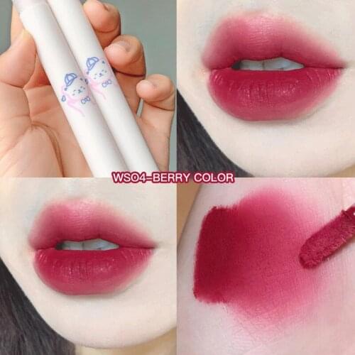 Velvet Matte Lip Glaze Non-stick Cup Mini Lip Gloss Lipstick Waterproof Long-lasting Lip Makeup Cosmetics TSLM1