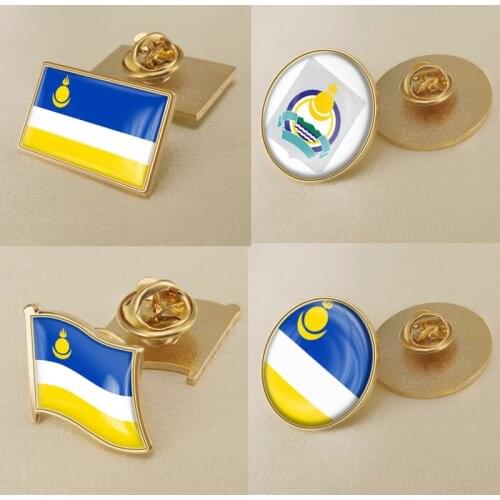 Coat of arms of Buryatia Flag Lapel Pins/Broochs/Badges