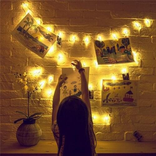 Photo Clips Home Improvement 10M String Lights 100 LEDs Decorative Light String Holder For Pictures Halloween Thanksgiving Party
