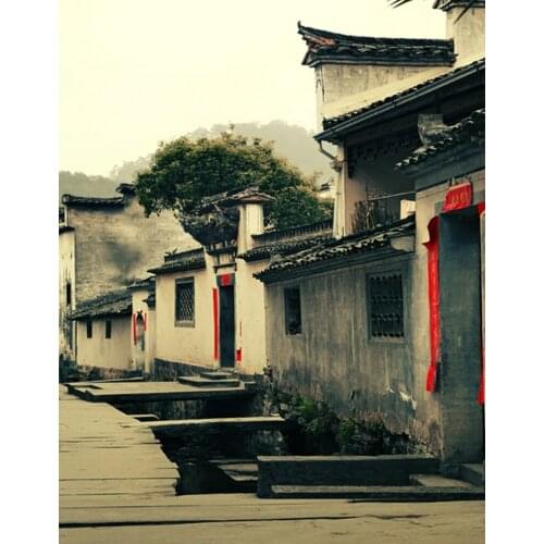 Chinese House Photography Backdrops Photo Props Studio Background 5x7ft