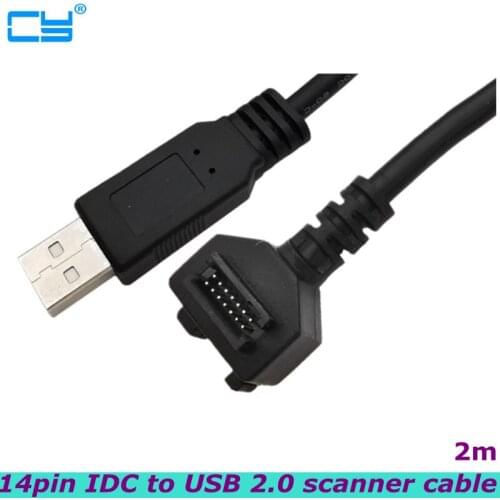 The Best Quality 14pin IDC to USB 2.0 Commonly Suitable for Verifone VX810 VX820 Scanning Gun Cable 2m