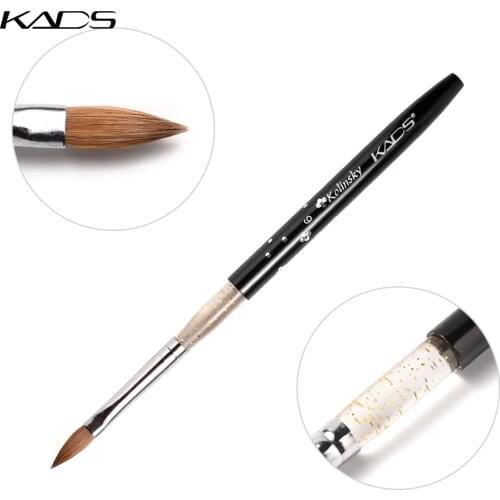KADS 6# black Kolinsky Sable Brush Professional Kolinsky Acrylic Nail Brush For Acrylic Brush Nail Art