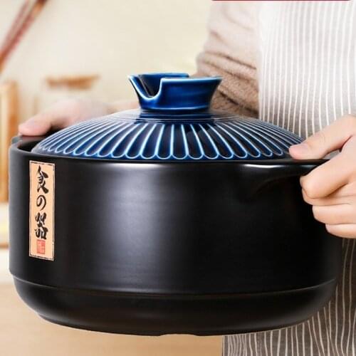 Heat Resistant Casserole Clay Pot Cooking Cookware Dish with Lid Casserole Simple Retro Panelas Rosa Home Products DI50SG