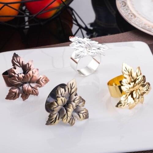 Metal Alloy Napkin Rings Gold And Silver Color For Table Decoration Table Napkin Rings Wholesale Metal Shiny Colour