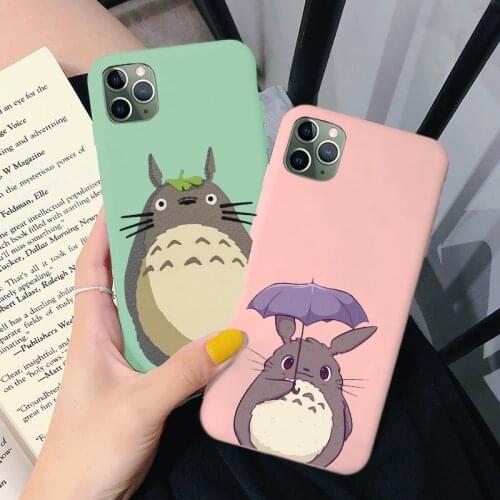 Cute Totoro Miyazaki Anime No Face Phone Case For X XR XS Max 6s 7 8 plus SE 2020 12 mini 11 pro max Soft Silicone Back Cover